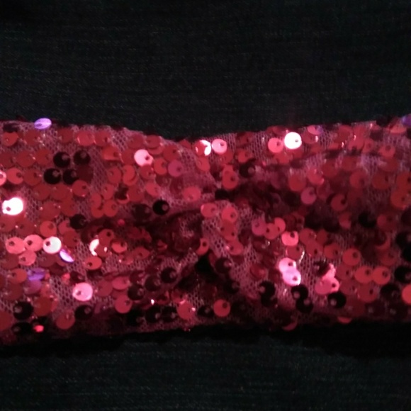 Handmade sequence turban headband - Picture 4 of 5